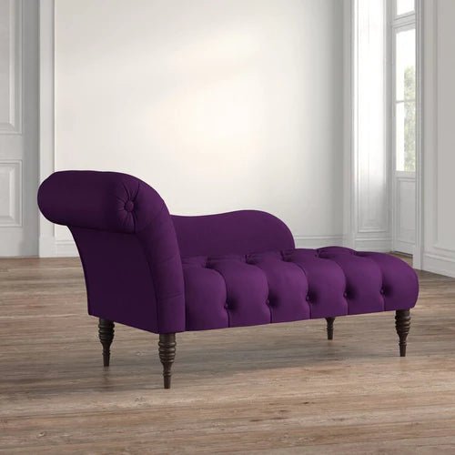comfy indoor chaise lounge with wood legs baigni